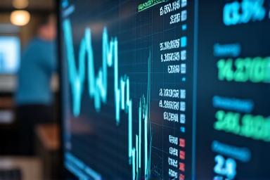Pantalla de bolsa mostrando gráficos del IBEX 35
