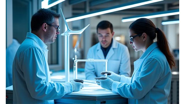 Científicos trabajando en un laboratorio de alta tecnología en un centro de investigación español, representando la innovación y ciencia.